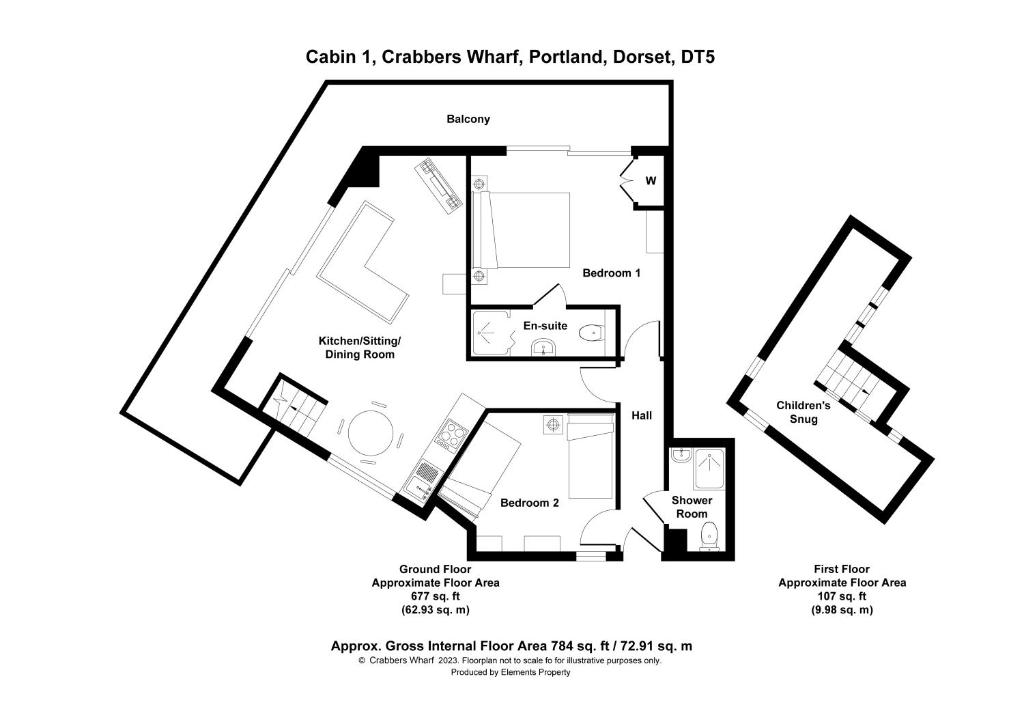 a floor plan of a house at Crabbers' Wharf in Portland