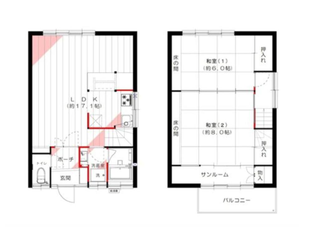 a floor plan of a house at Horikiri Kodate - Vacation STAY 8860 in Tokyo