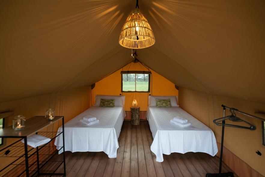 Postel nebo postele na pokoji v ubytování Glamping VALL de CODÓ