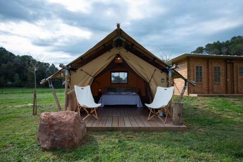 Zahrada ubytování Glamping VALL de CODÓ