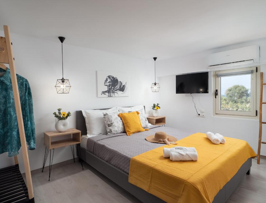 Postel nebo postele na pokoji v ubytování Jasmine loft luxury 1