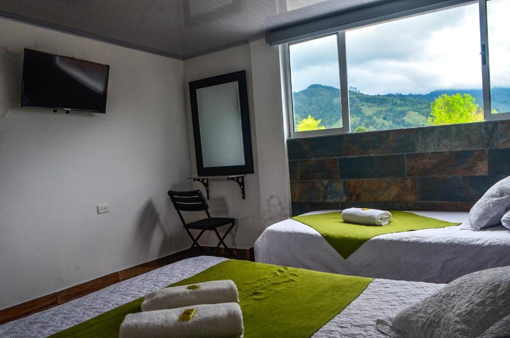Postel nebo postele na pokoji v ubytování Hotel La Floresta Salento