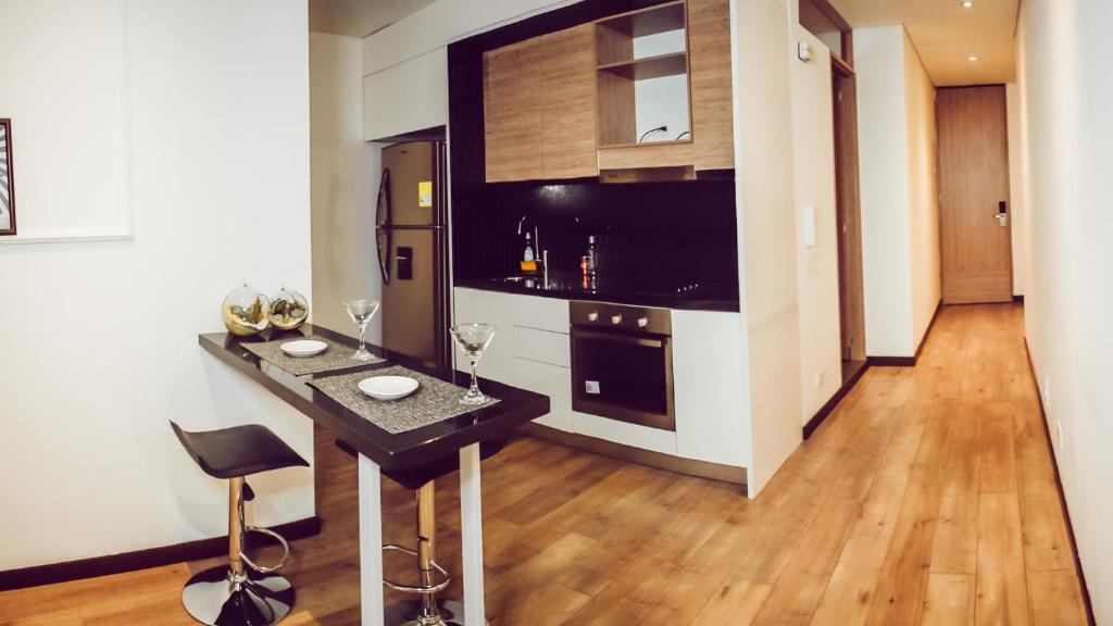 Kuchyň nebo kuchyňský kout v ubytování Hemma Bogotá Country Luxury Suites Hotel