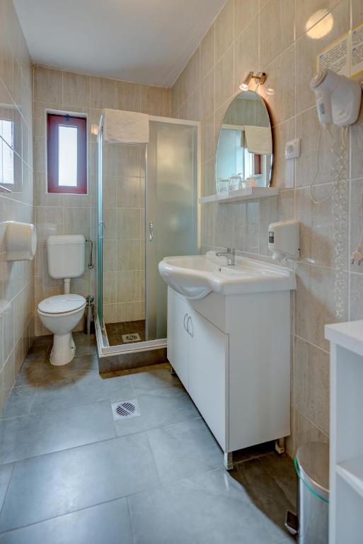 Koupelna v ubytování Hotel Galia