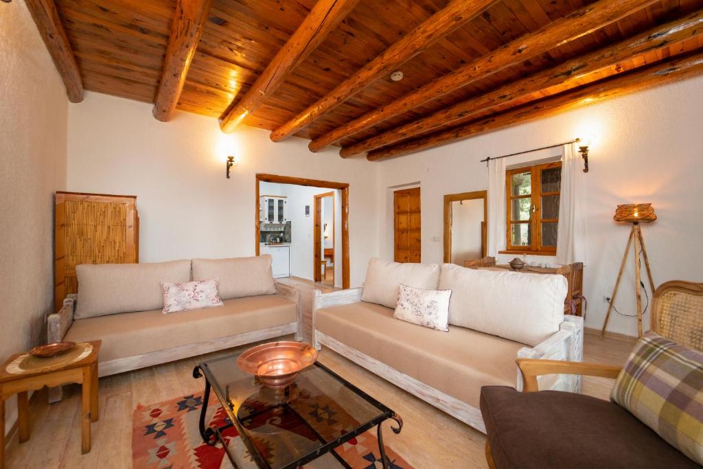 A seating area at Watermill Villa & Hotel Faralya