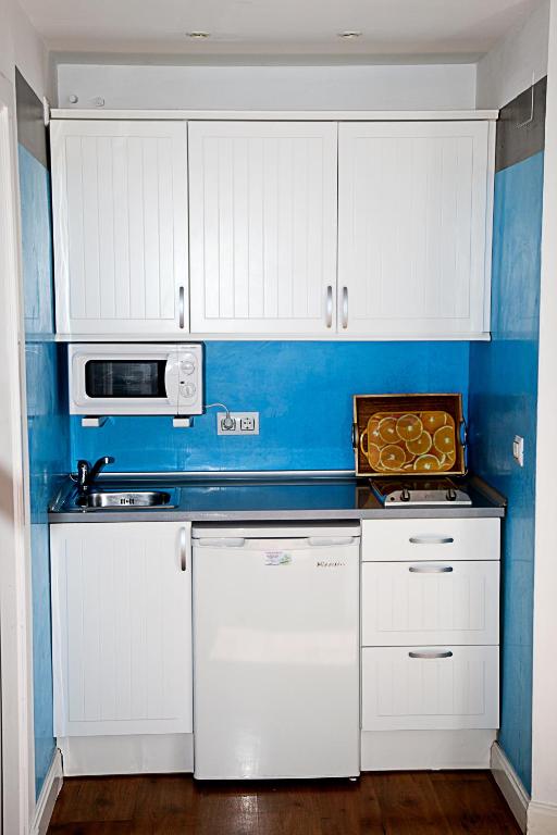 Kuchyň nebo kuchyňský kout v ubytování Apartamentos La Casa de la Alameda