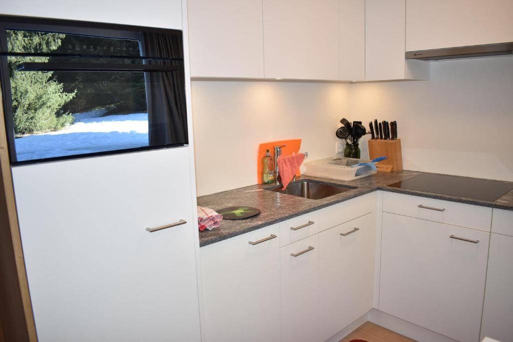 Kuchyň nebo kuchyňský kout v ubytování Seegarten A 110 Wy