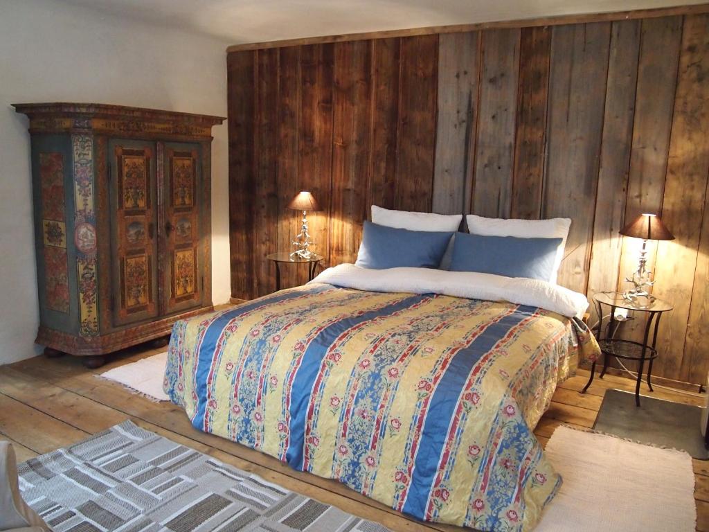 Posteľ alebo postele v izbe v ubytovaní Romantische Ferienhütte Nationalpark Kalkalpen, sonnig, 2 Schlafzimmer, Wlan