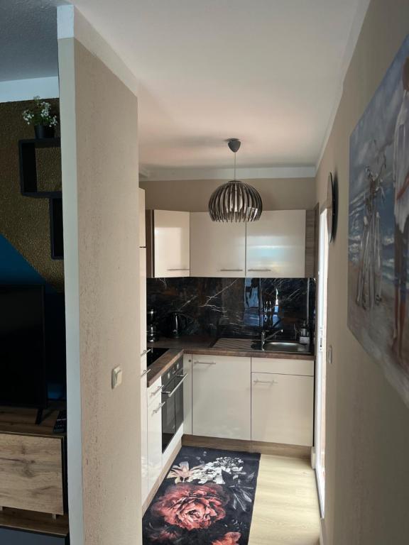 Kuchyň nebo kuchyňský kout v ubytování Appartement Villa-CELINE