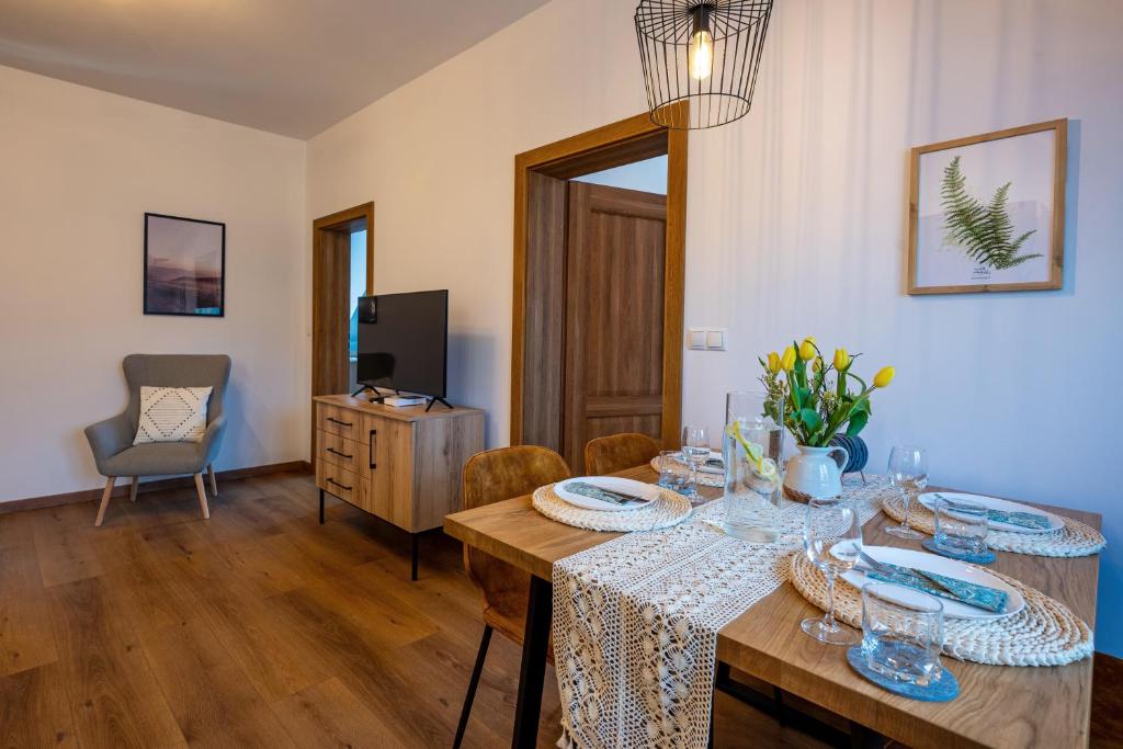 TV a/nebo společenská místnost v ubytování Apartamenty Otulina