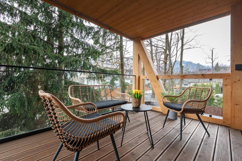 Balkón alebo terasa v ubytovaní Apartment Antalovka Residence & Spa