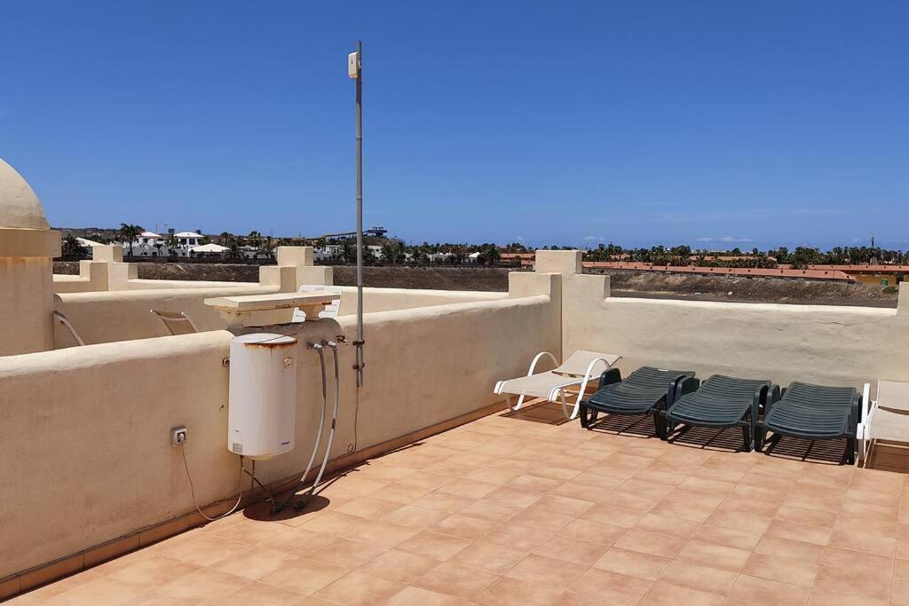 Balkón nebo terasa v ubytování Villa Paraiso, El Sultán, Corralejo, Fuerteventura