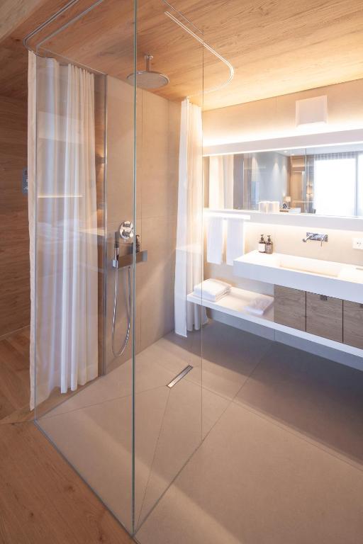 Koupelna v ubytování Hotel Munde