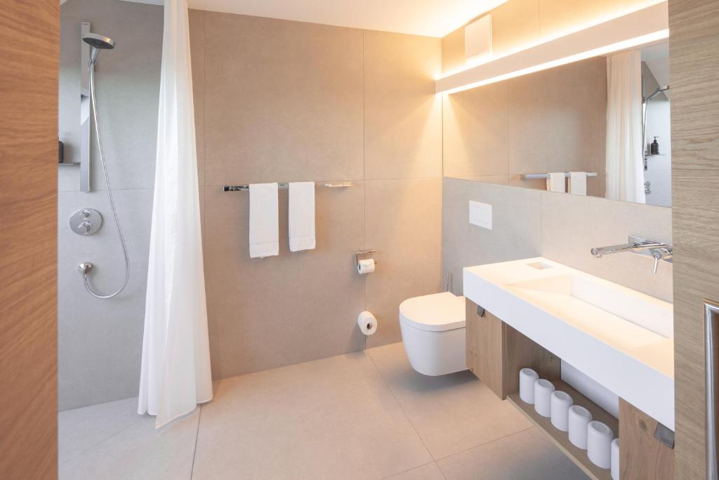 Koupelna v ubytování Hotel Munde