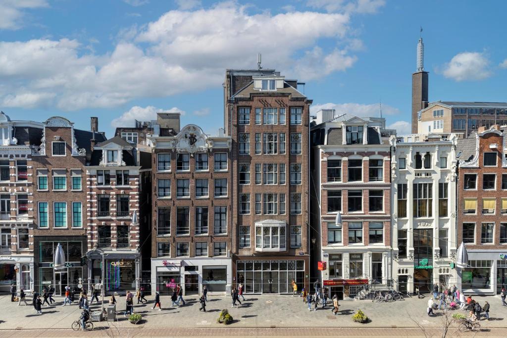 Nespecifikovaný výhled na destinaci Amsterdam nebo výhled na město při pohledu z hotelu