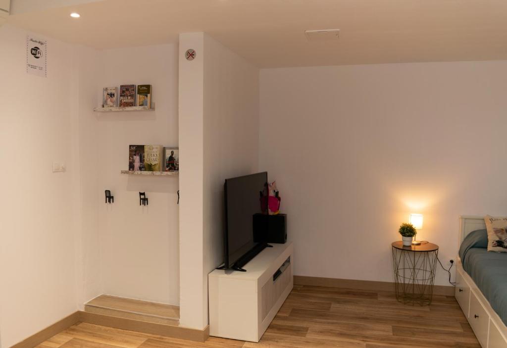 Televízia a/alebo spoločenská miestnosť v ubytovaní Apartamento Cerro Azul
