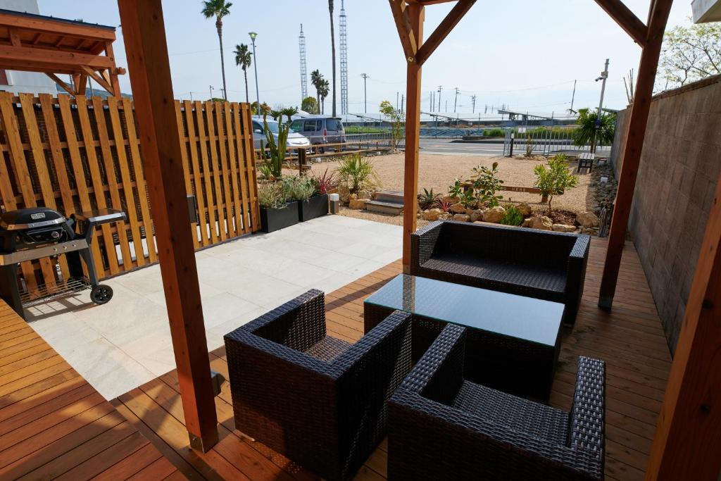 Balkón nebo terasa v ubytování Rush Awaji - Seaside Holiday Home - Self Check-In Only