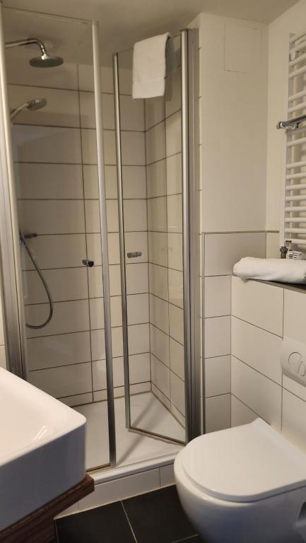 Koupelna v ubytování Gideon Hotel