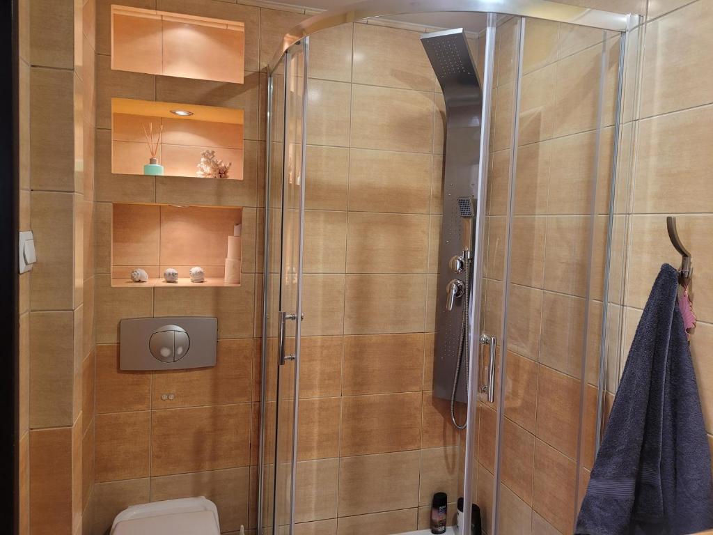 Kúpeľňa v ubytovaní Apartament Palisadowa