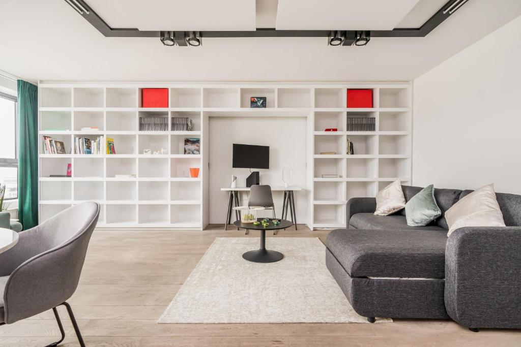 Posezení v ubytování London Tower Apartments - Antwerp
