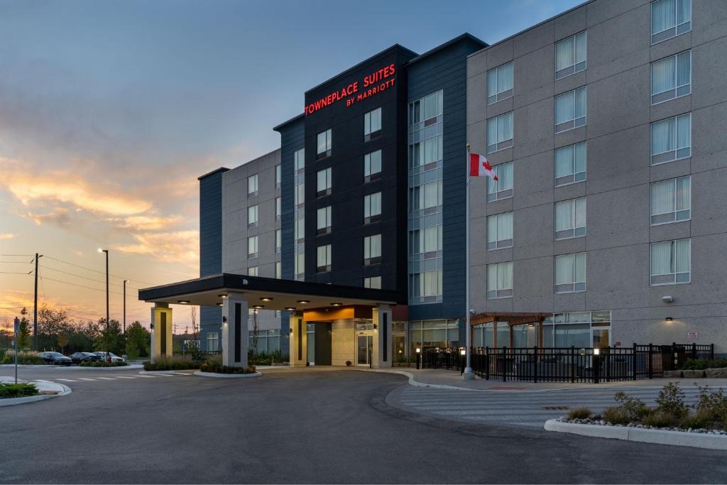 a rendering of the front of a hotel at TownePlace Suites by Marriott Brantford and Conference Centre in Brantford
