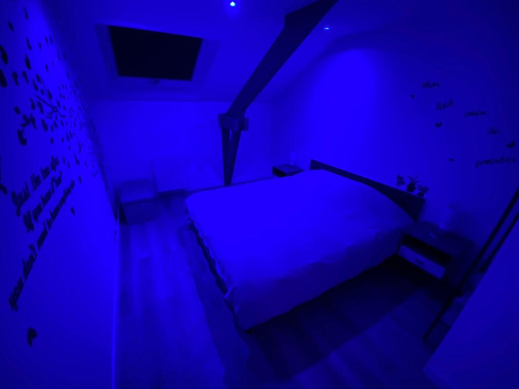 Posteľ alebo postele v izbe v ubytovaní L’appartement du Fayé avec jacuzzi privé