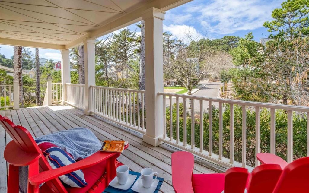 Rõdu või terrass majutusasutuses Fit To Be Tide