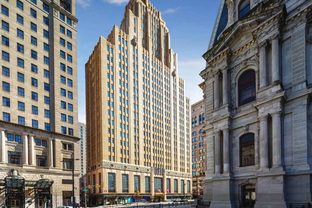 a group of tall buildings in a city at Residence Inn by Marriott Philadelphia Center City in Philadelphia
