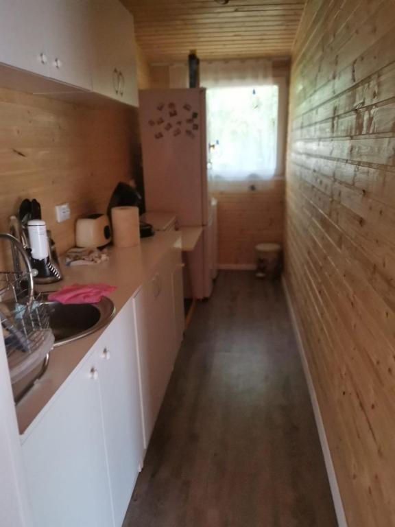 Kuchyň nebo kuchyňský kout v ubytování Cabana Oprișor