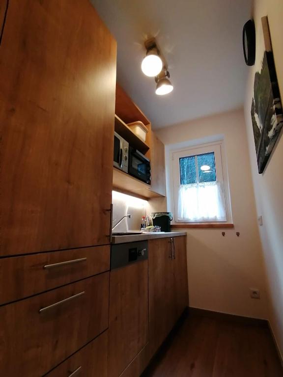 Kuchyň nebo kuchyňský kout v ubytování Haus Bergliebe