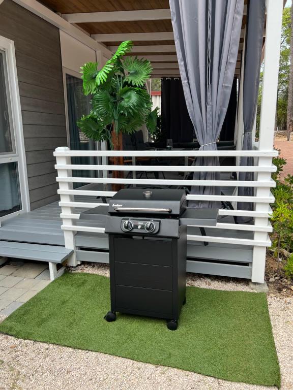 Balkón nebo terasa v ubytování Mobile Homes MaLu
