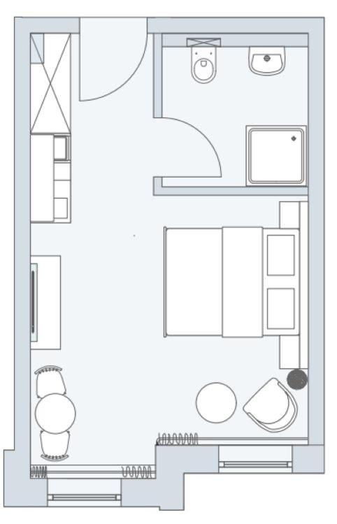 Půdorys ubytování Gustav Appartements