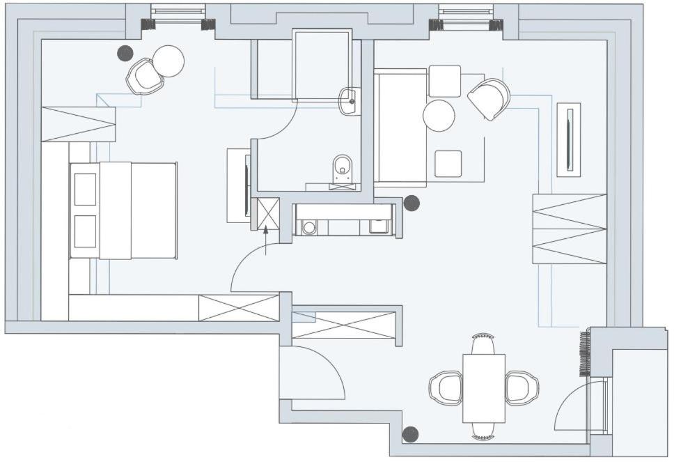 Půdorys ubytování Gustav Appartements