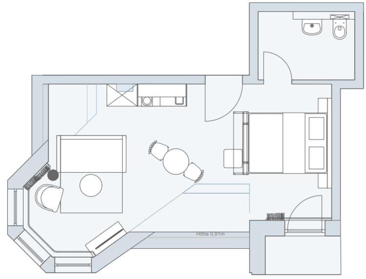 Půdorys ubytování Gustav Appartements