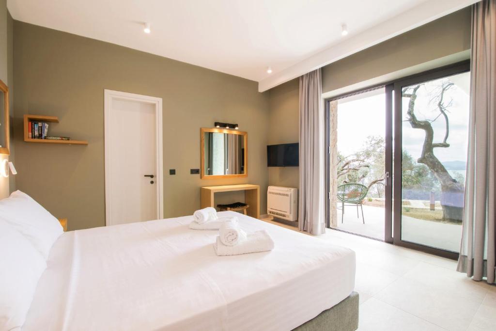 A bed or beds in a room at Villa Ble