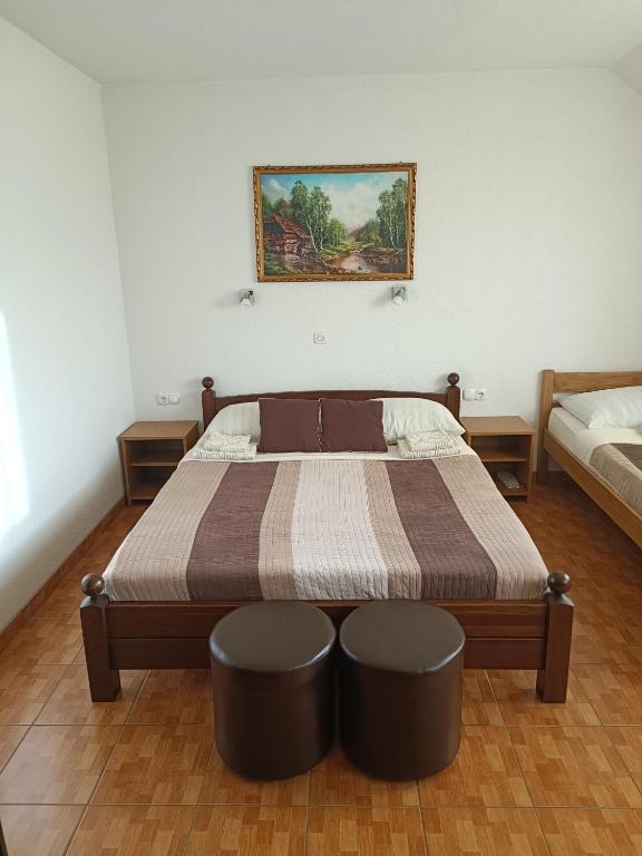 Postel nebo postele na pokoji v ubytování Rooms Marijanović Plitvice