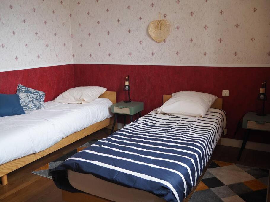Postel nebo postele na pokoji v ubytování Gîte Location des 4 saisons
