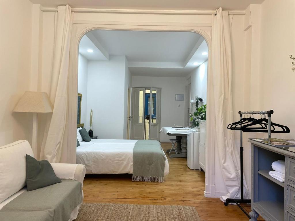 Posteľ alebo postele v izbe v ubytovaní Habitación Centro Pamplona - acceso independiente