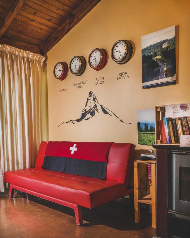 Istumisnurk majutusasutuses Casa Suiza