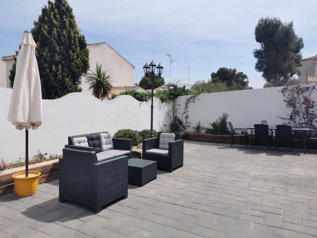 Patio nebo venkovní prostory v ubytování Villa Playa y Montaña