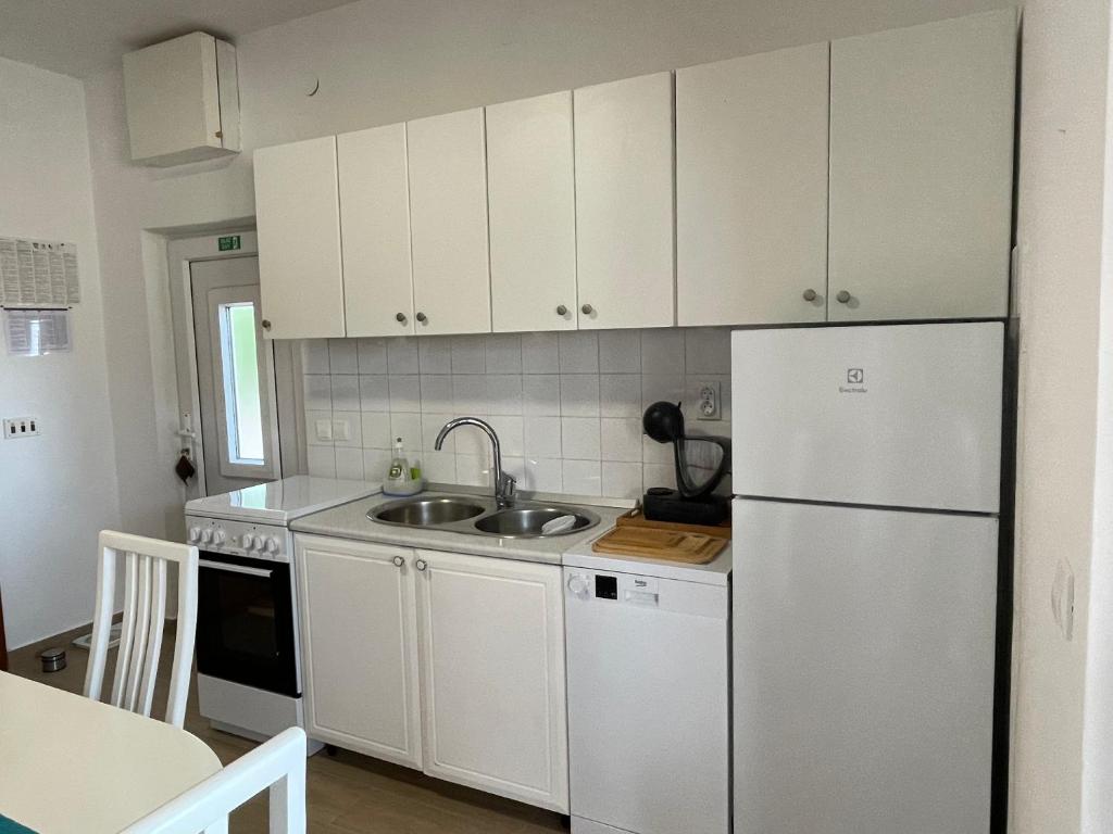 Kuchyň nebo kuchyňský kout v ubytování Apartman Emilija