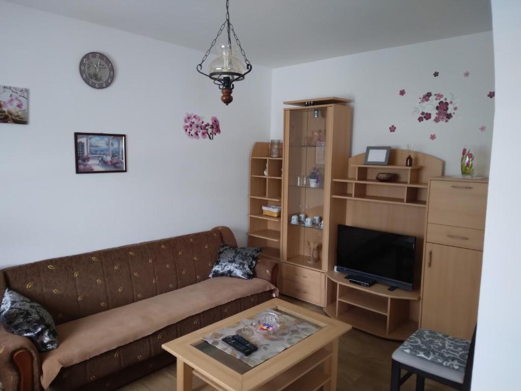 TV a/nebo společenská místnost v ubytování Apartment Gabi