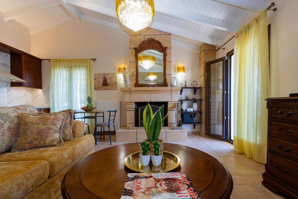 Posezení v ubytování Solaris Methea- Luxury Central Villa by the Castle