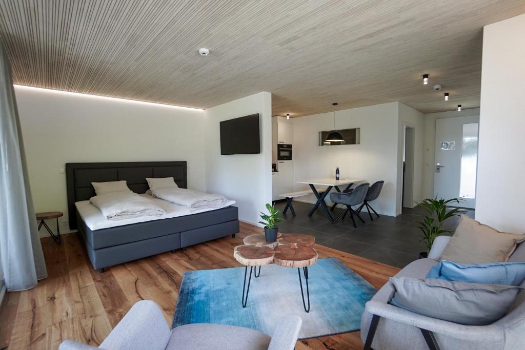 Postel nebo postele na pokoji v ubytování Seehotel Baumgarten