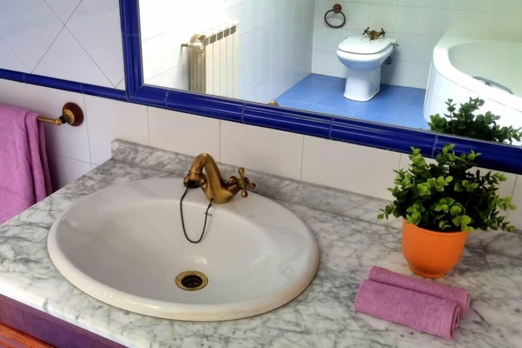 Koupelna v ubytování Casa MATRIA
