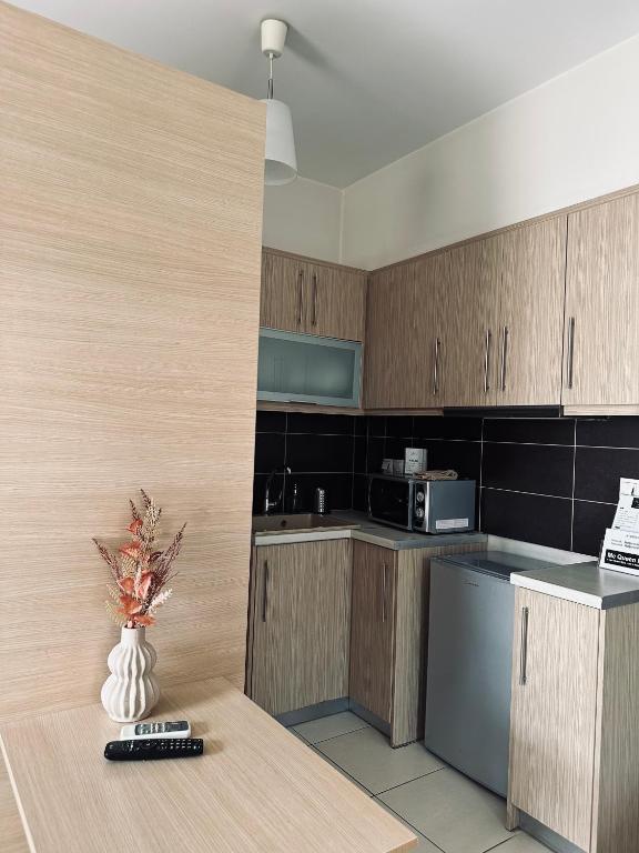 Kuchyň nebo kuchyňský kout v ubytování Mc Queen Rooms & Apartments