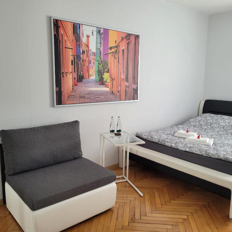 Posteľ alebo postele v izbe v ubytovaní Apartament Przy Rynku