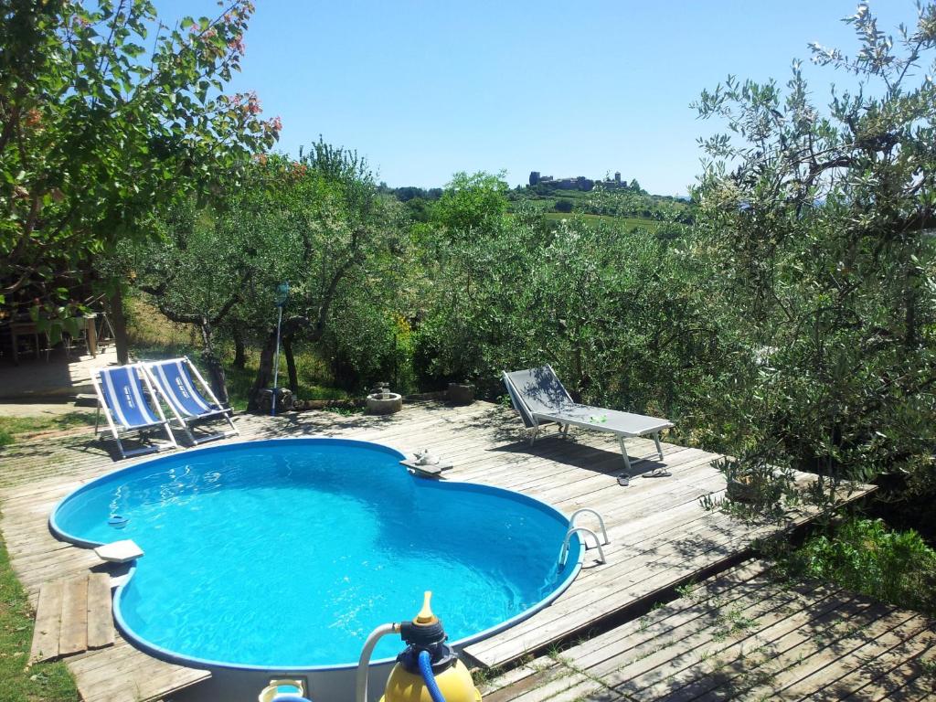 Výhled na bazén z ubytování Casa Vacanza l'Infinito nebo okolí