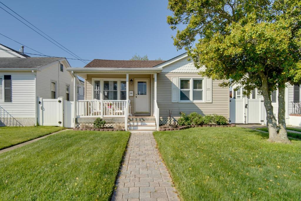 a house with a brick pathway in front of it at North Wildwood Vacation Rental 4 Blocks to Beach in North Wildwood