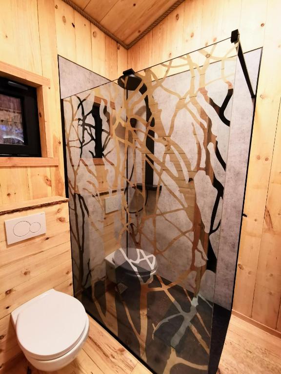 Koupelna v ubytování La Cabane d'Ode